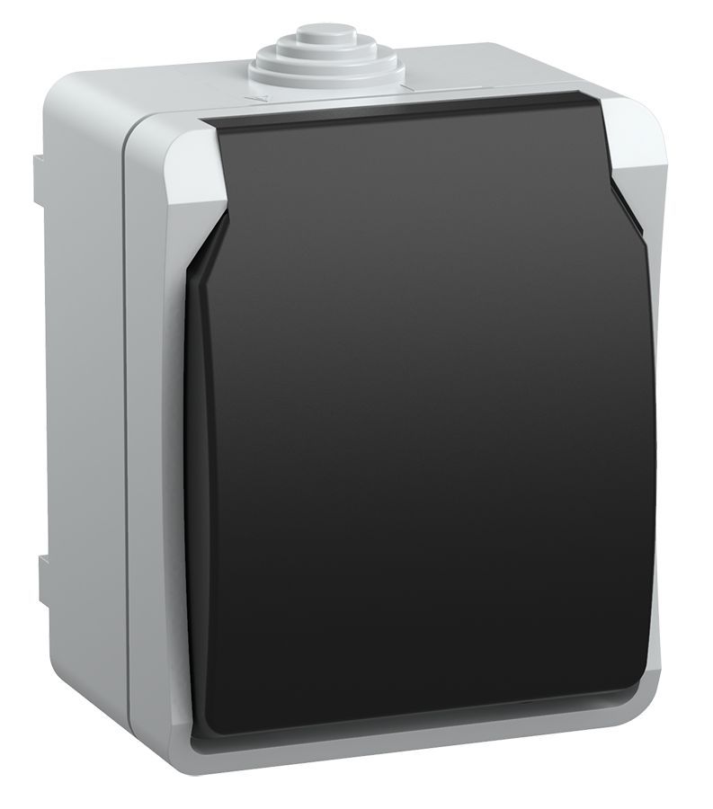 Изображение товара Электрическая розетка IEK ФОРС 1 пост серый IP54 для дома и офиса