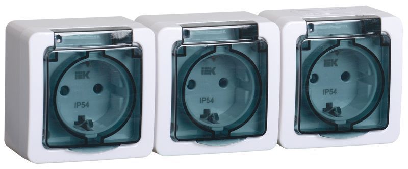 Изображение товара Розетка электрическая IEK ГЕРМЕС PLUS ERMP32-K03-16-54-EC белый
