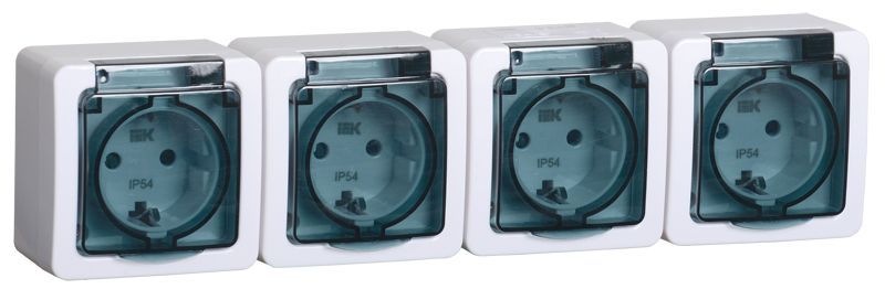 Изображение товара Розетка электрическая IEK ГЕРМЕС PLUS ERMP42-K03-16-54-EC белый