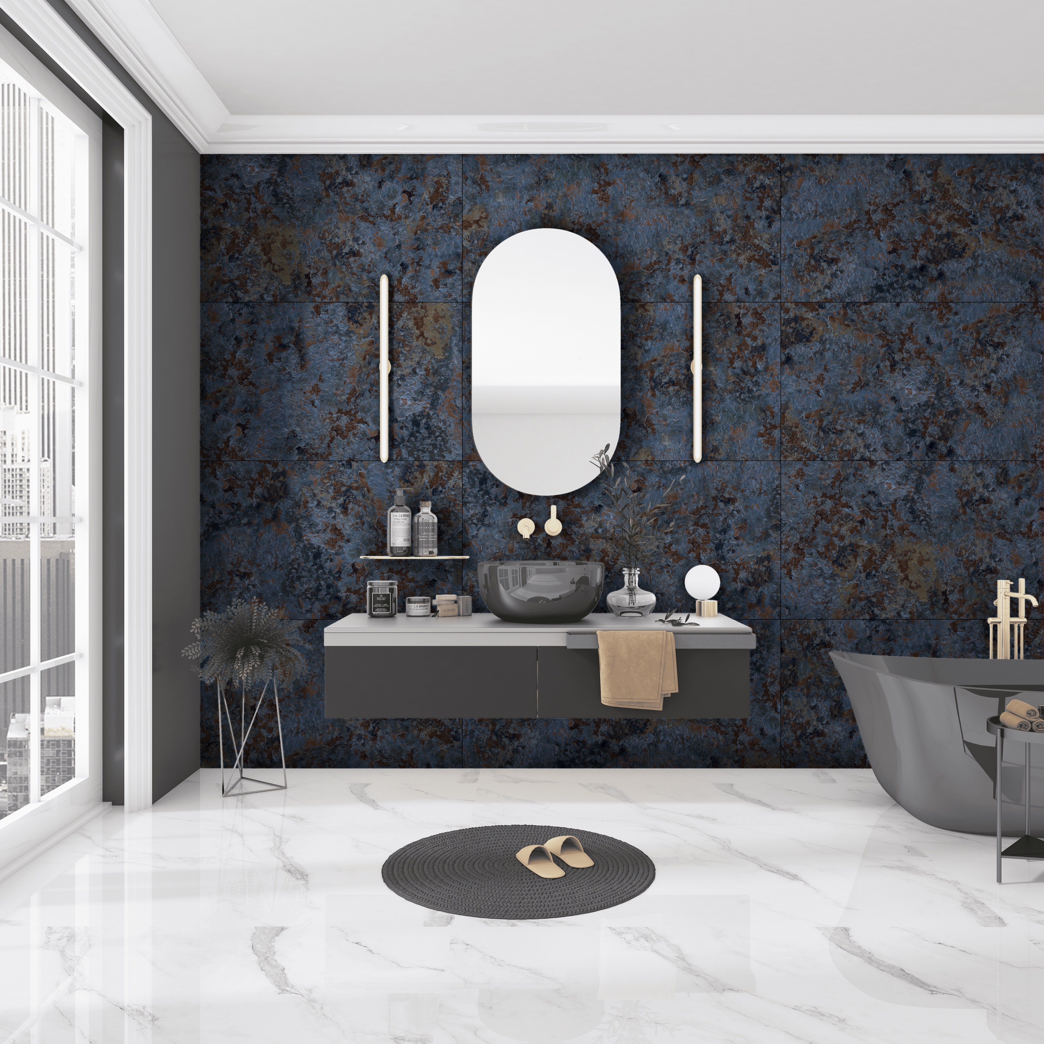 Изображение товара Керамогранит Azul Metallic 60X120 см 1,44 м²