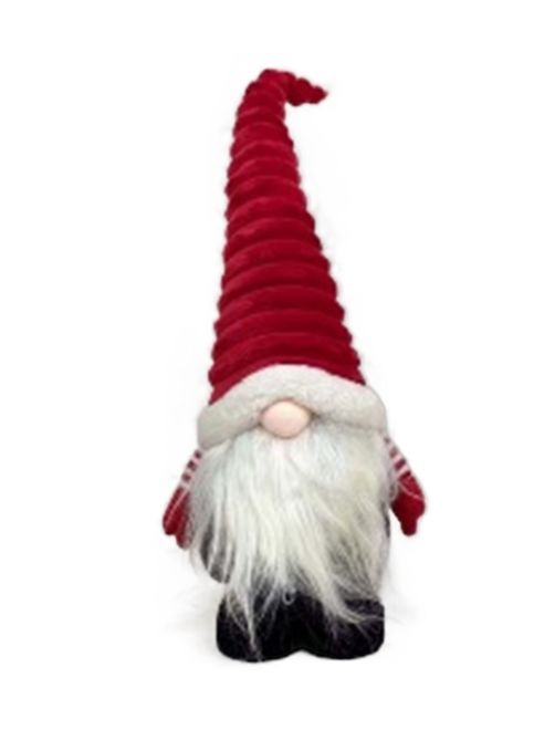 Изображение товара Гном с красным колпаком с телескопическими ножками 50/65 см декоративная фигурка