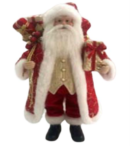 Изображение товара Дед Мороз в красной шубке с подарками 45 см новогодняя фигурка украшение