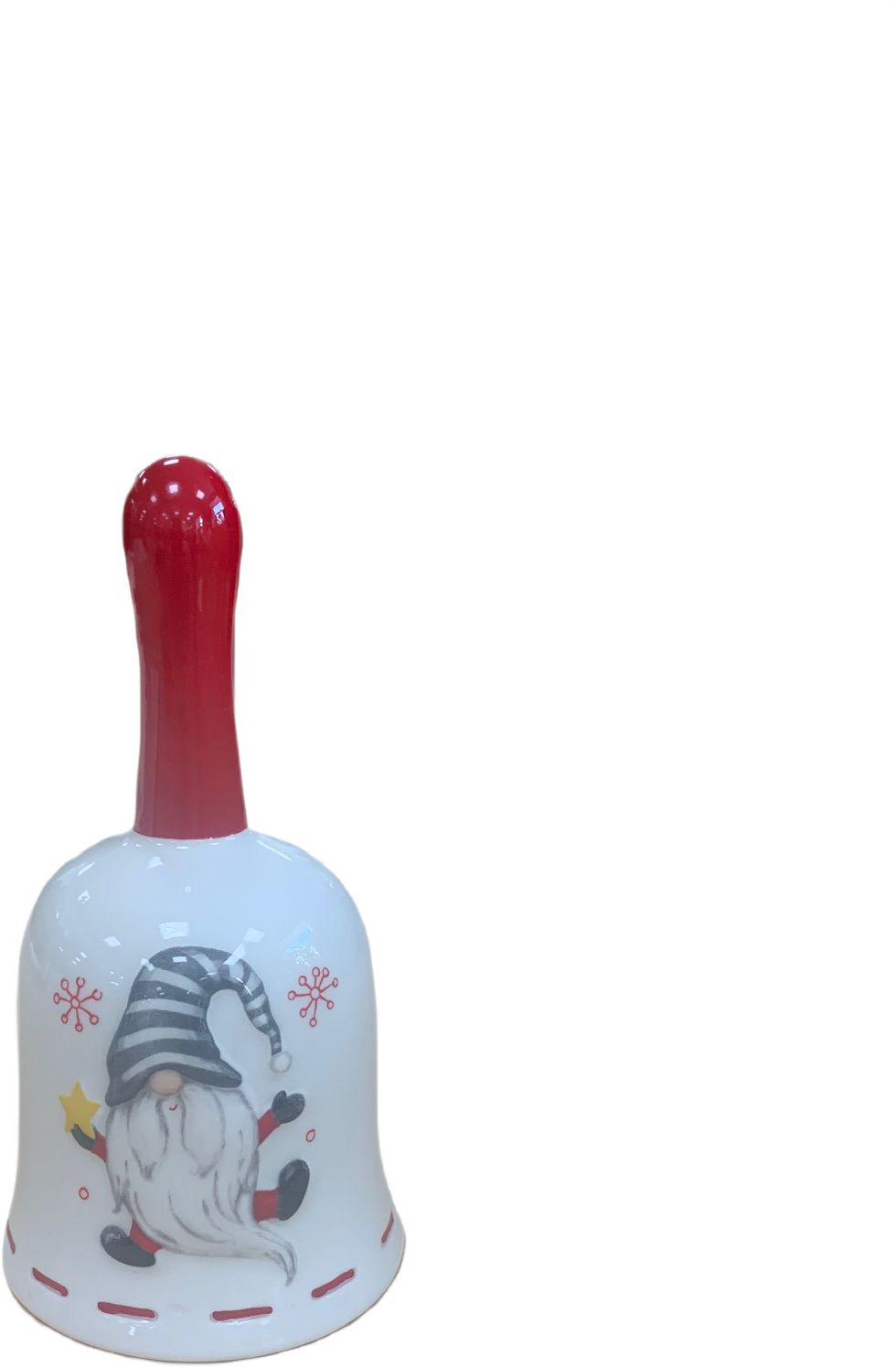 Изображение товара Сувенирный керамический звоночек с новогодней темой 7,3*7,3*13,5 см