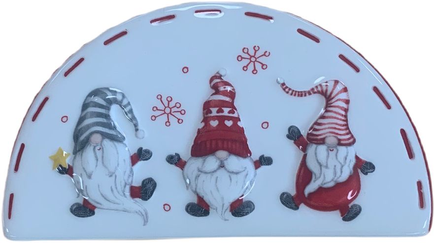 Изображение товара Сувенирная керамическая салфетница с новогодней темой 13x4,8x7,5 см