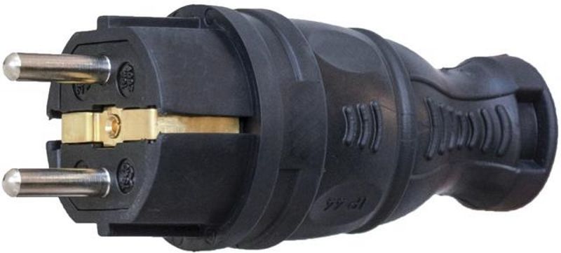 Изображение товара Вилка прямая 16А с заземл. каучук TOKOV ELECTRIC TKE-C05-KV-Z
