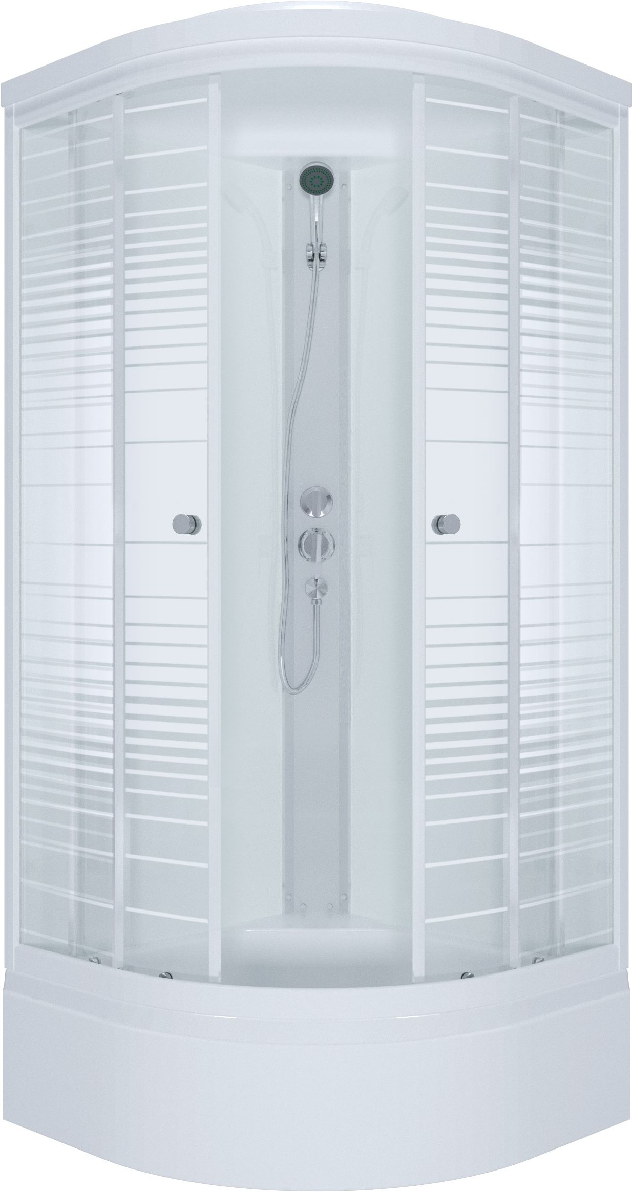 Изображение товара Душевая кабина Тритон Стандарт 90х90 полукруг средний поддон