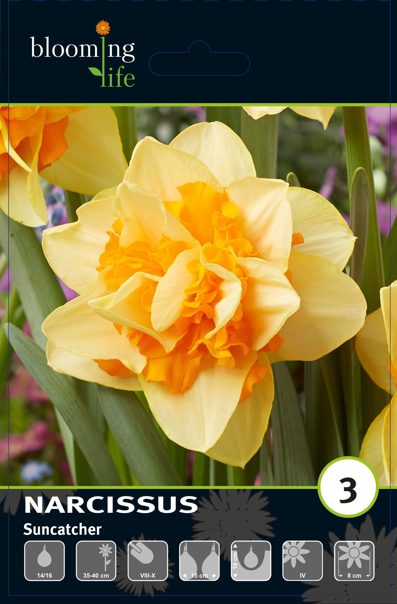 Изображение товара Нарцисс махровый Санкетчер 3 шт. декоративные цветы для сада и интерьера