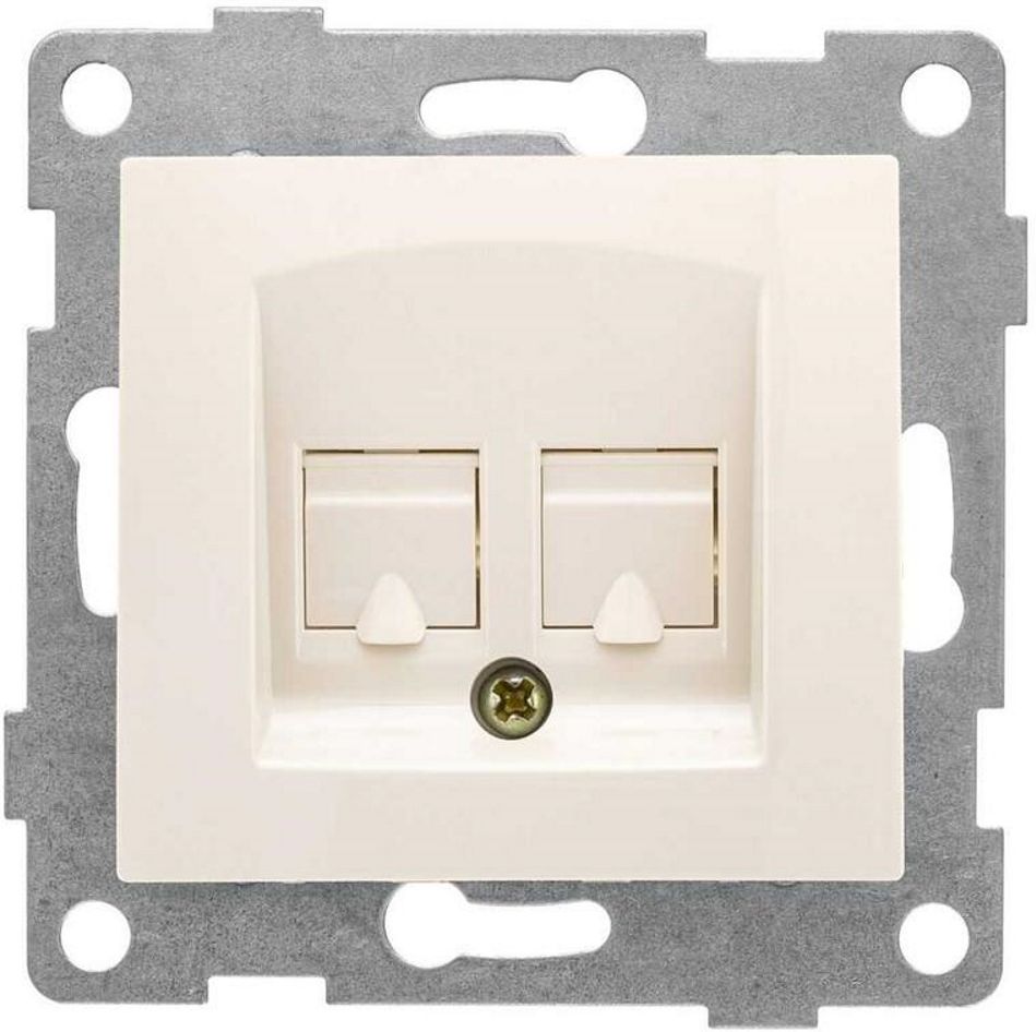 Изображение товара Электрическая розетка GUSI ELECTRIC 1 пост бежевый скрытый монтаж IP 20