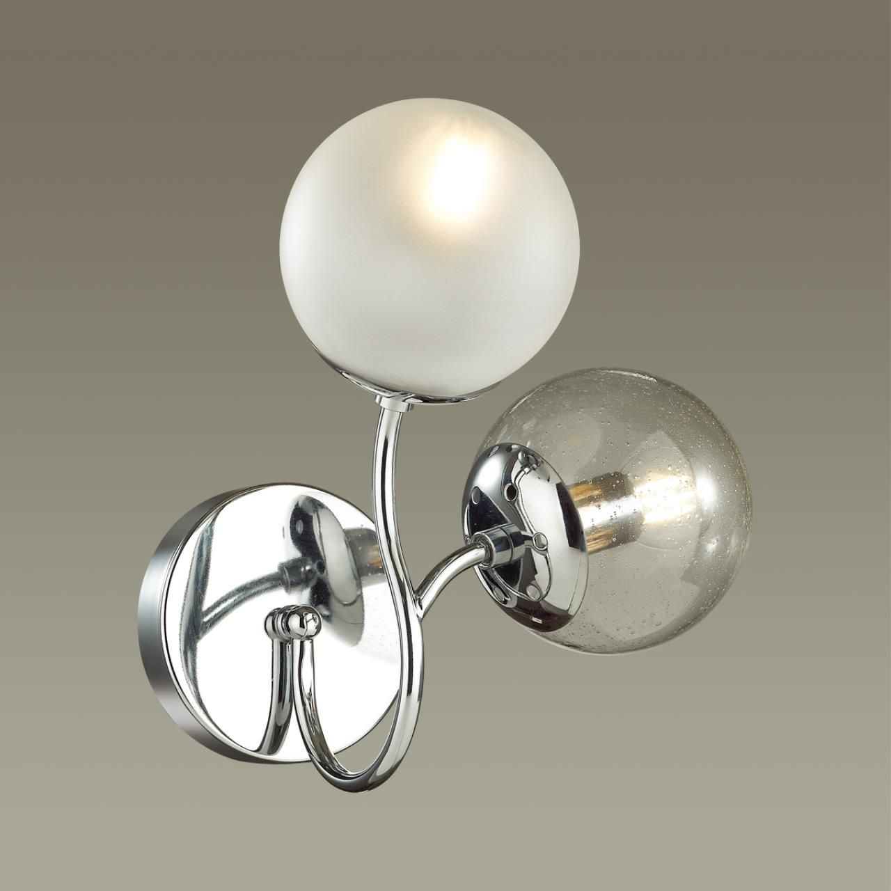 Изображение товара Бра настенное Candice 2х40W E14 хром белый стиль модерн