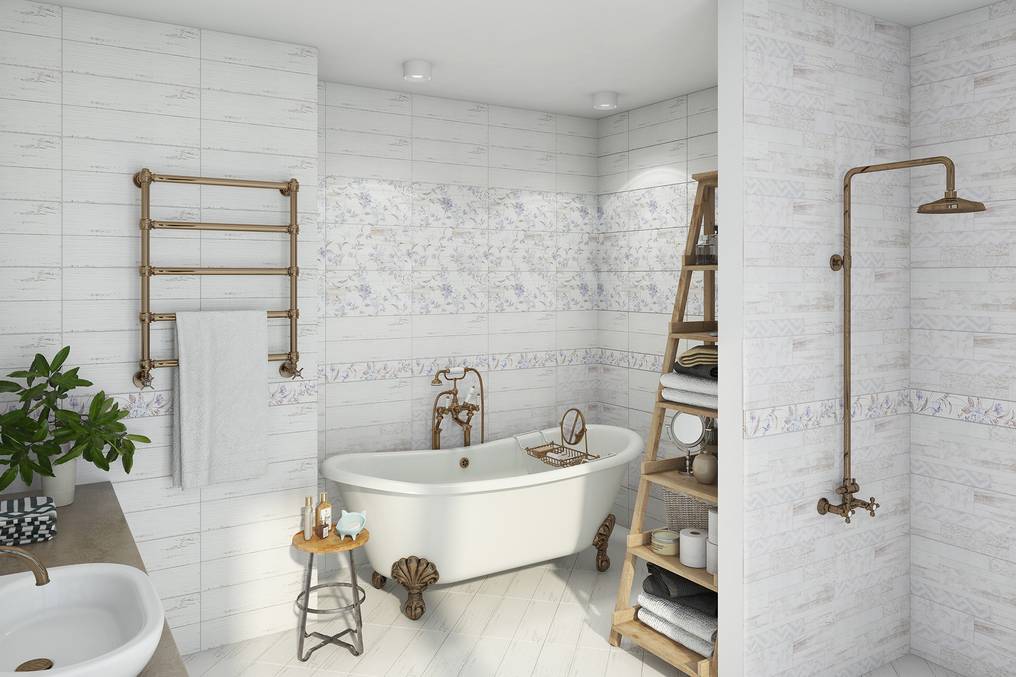 Изображение товара Бордюр Global Tile San Remo Кер белый 5,4X50 см 1 шт. 