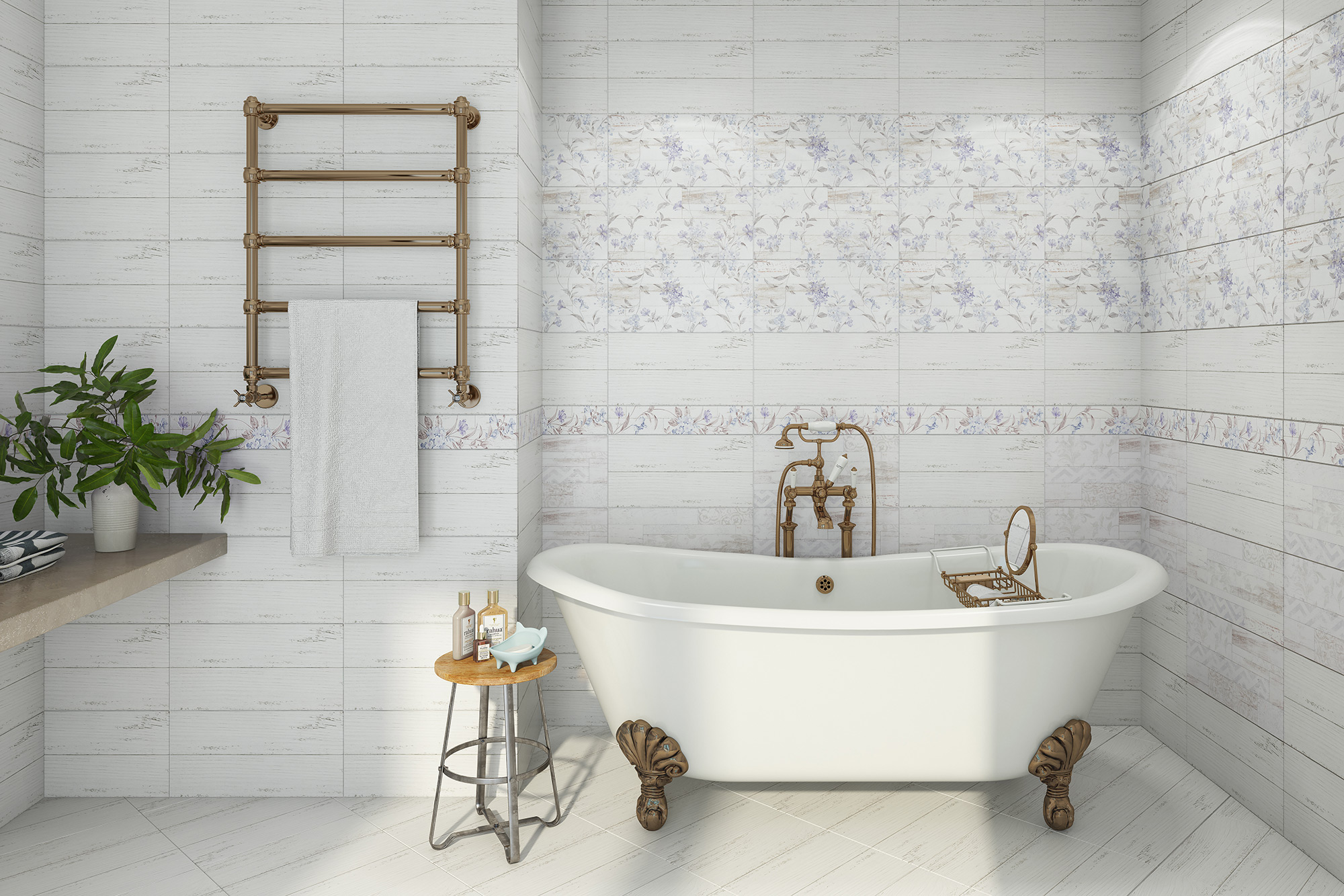 Изображение товара Керамогранит напольный Global Tile San Remo 41,8x41,8 см белый, матовый, PEI 4