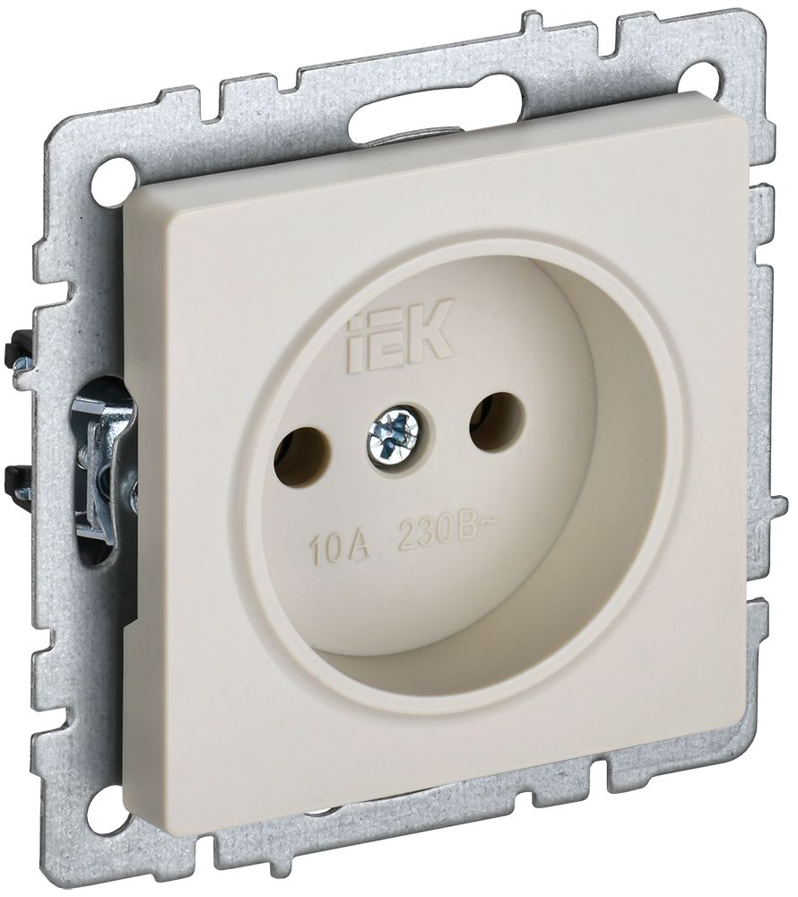 Изображение товара Розетка электрическая 1 пост IEK BRITE бежевый