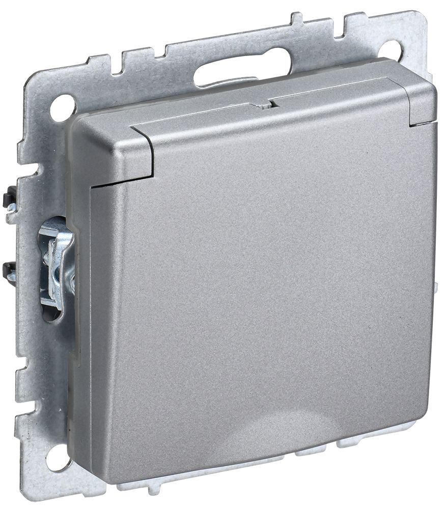 Изображение товара Розетка электрическая IEK BRITE BR-R16-16-44-K47 алюминий