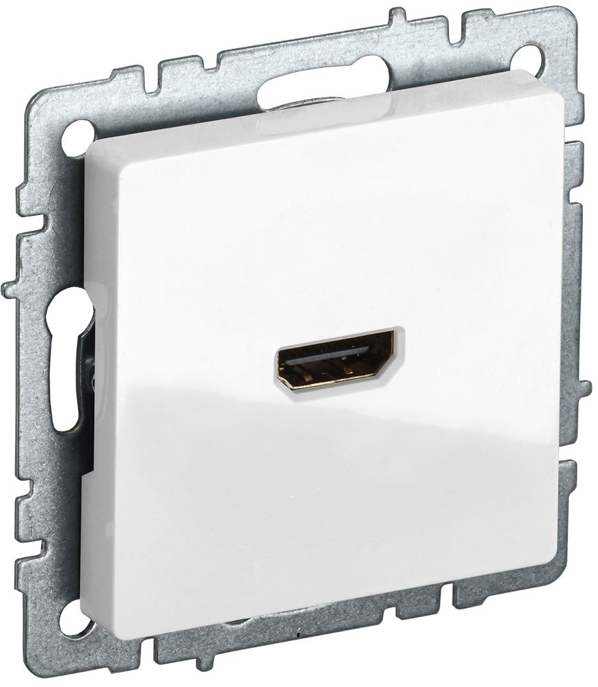 Изображение товара Розетка HDMI 1 пост IEK BRITE белый для подключения мультимедиа