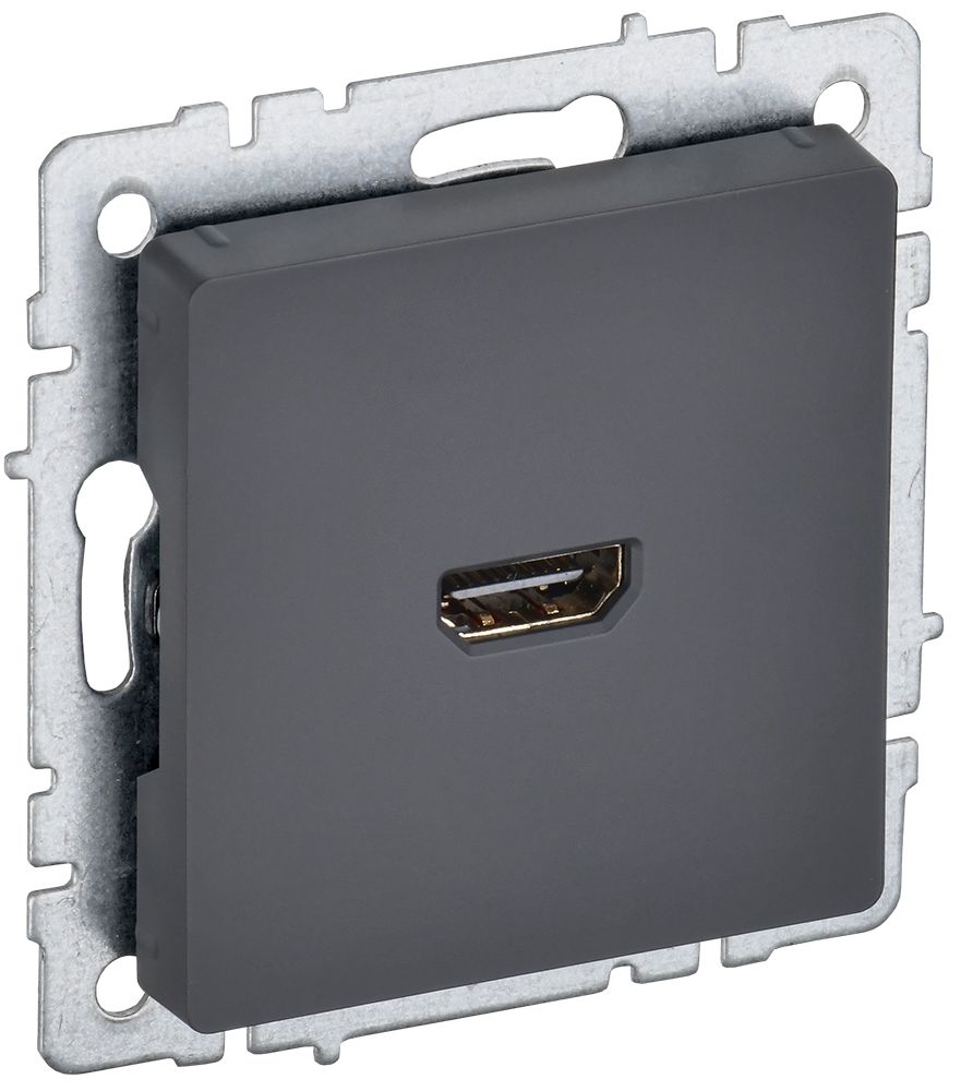 Изображение товара Розетка HDMI 1 пост IEK BRITE графит