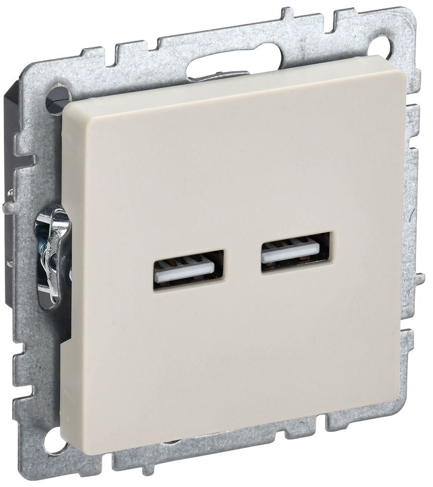 Изображение товара Розетка USB 1 пост IEK BRITE бежевый