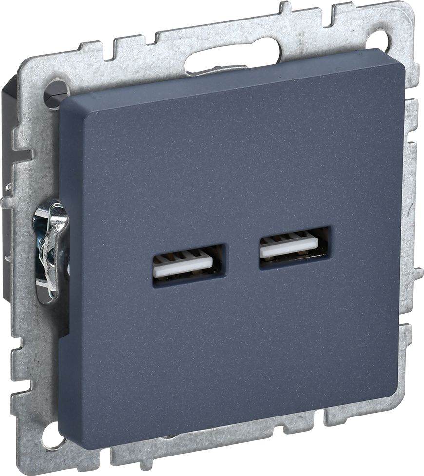 Изображение товара Розетка USB 1 пост IEK BRITE маренго