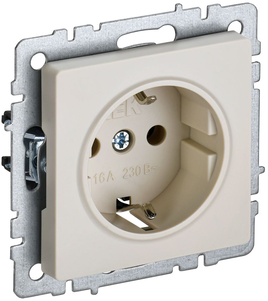 Изображение товара Розетка электрическая IEK BRITE BR-R14-16-K10 бежевый