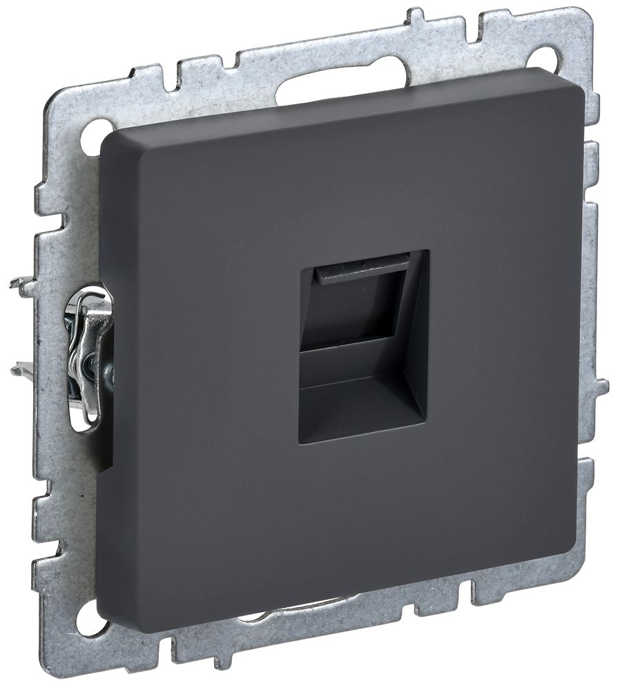 Изображение товара Розетка RJ-45 1 пост IEK BRITE графит