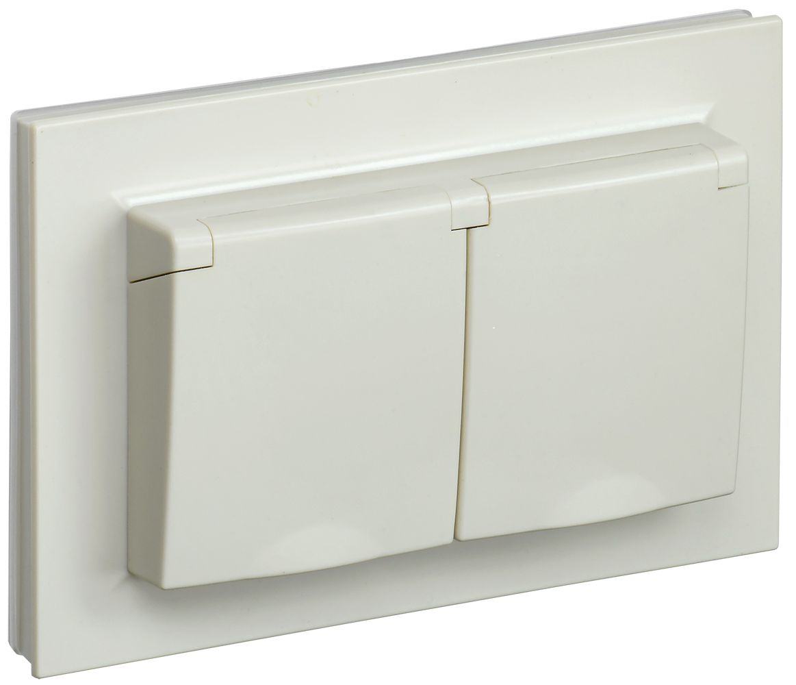 Изображение товара Розетка электрическая IEK BRITE BR-R26-16-44-K10-F бежевый накладная IP 20