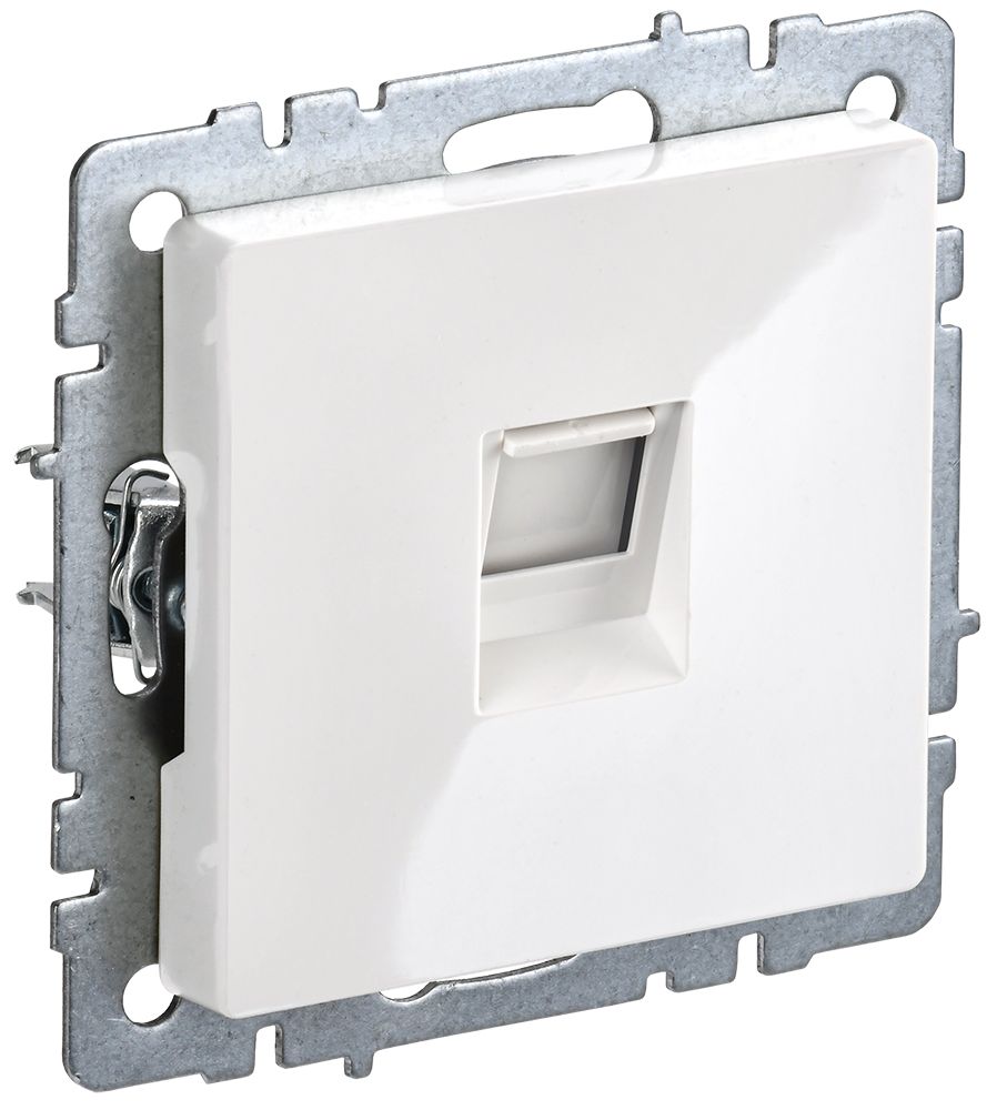 Изображение товара Розетка RJ-45 IEK BRITE BR-K10-2-K01 белая для сетевых подключений