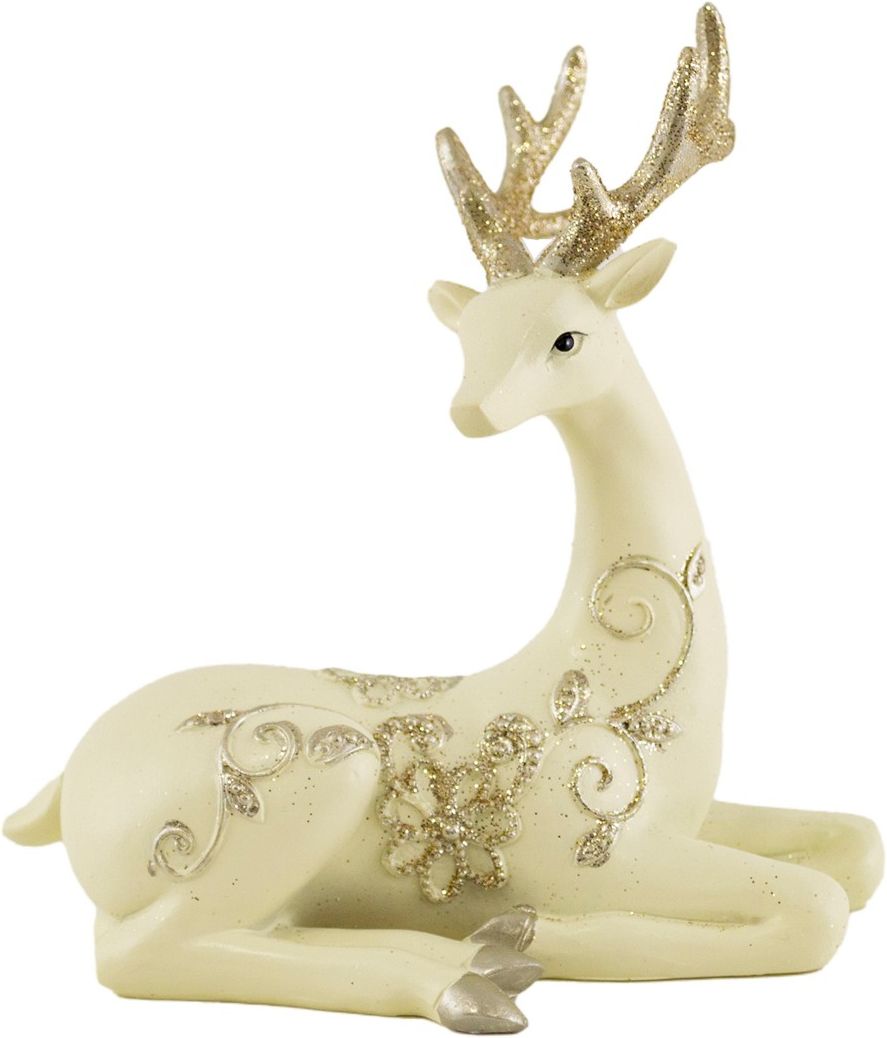 Изображение товара Сувенир олень DECOLINE h15 см белый