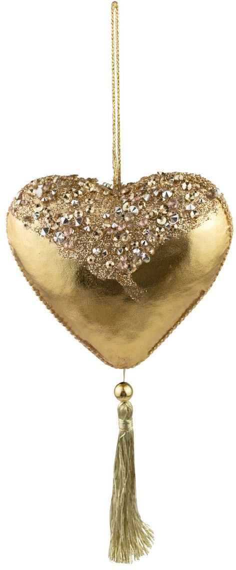 Изображение товара Украшение сердце с DECOLINE h20 см золотой