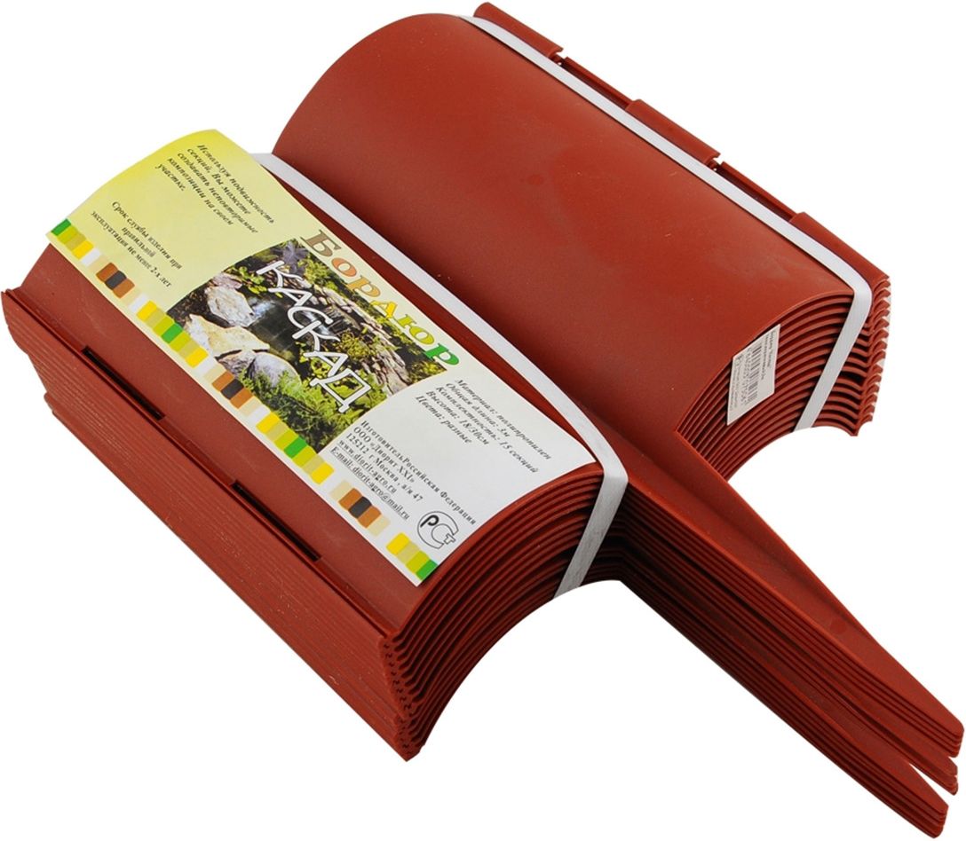 Изображение товара Бордюр садовый Дачная Мозаика Каскад 9679 темно-коричневый 300х4х30 см