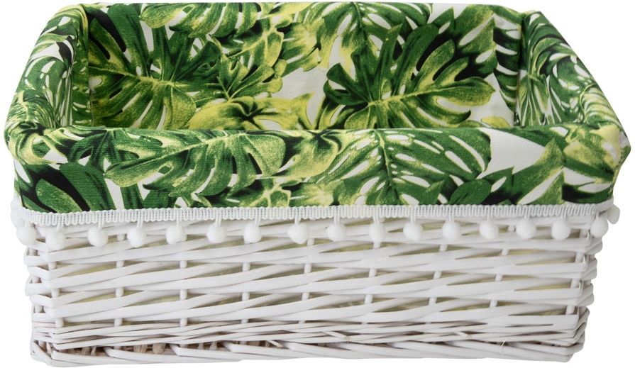 Изображение товара Корзина стеллажная Tropics, белая, для хранения и декора, Д400 Ш310 В170