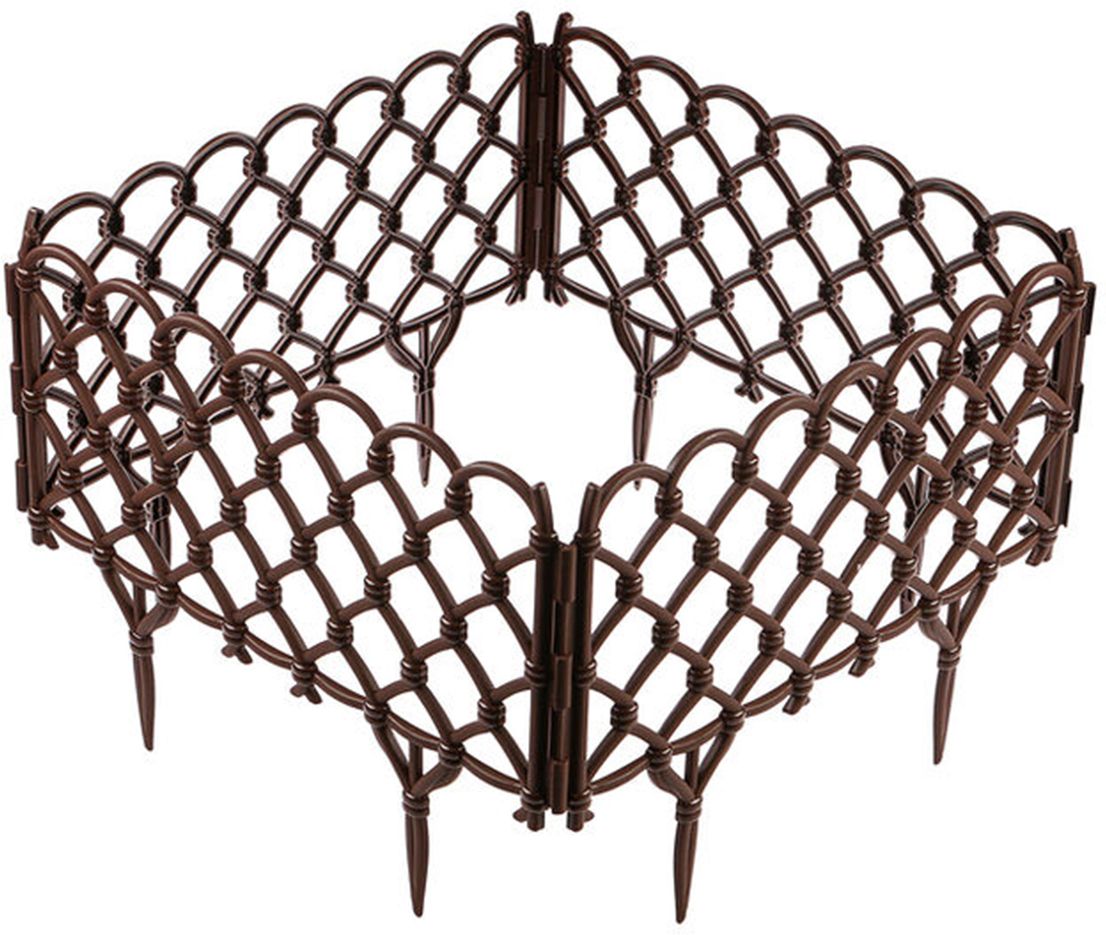 Изображение товара Ограждение садовое Дачная Мозаика Фаберже 15246 темно-коричневый 280х0,5х28 см.