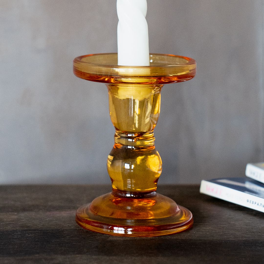 Изображение товара Стеклянный подсвечник бежевый Star-23 для 6 свечей Д85 Ш85 В110