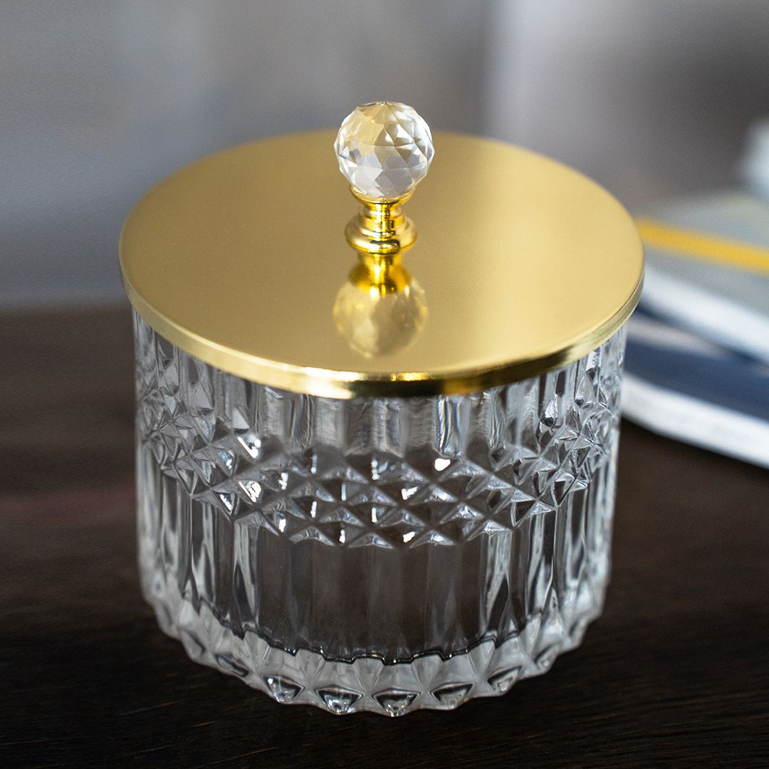 Изображение товара Стеклянная шкатулка с крышкой Star-21, 105x105x120 мм прозрачный в ассортименте