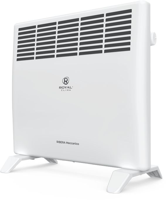 Изображение товара Электрический конвектор Royal Clima RIBERA Meccanico 1 кВт, сталь, IP24, белый