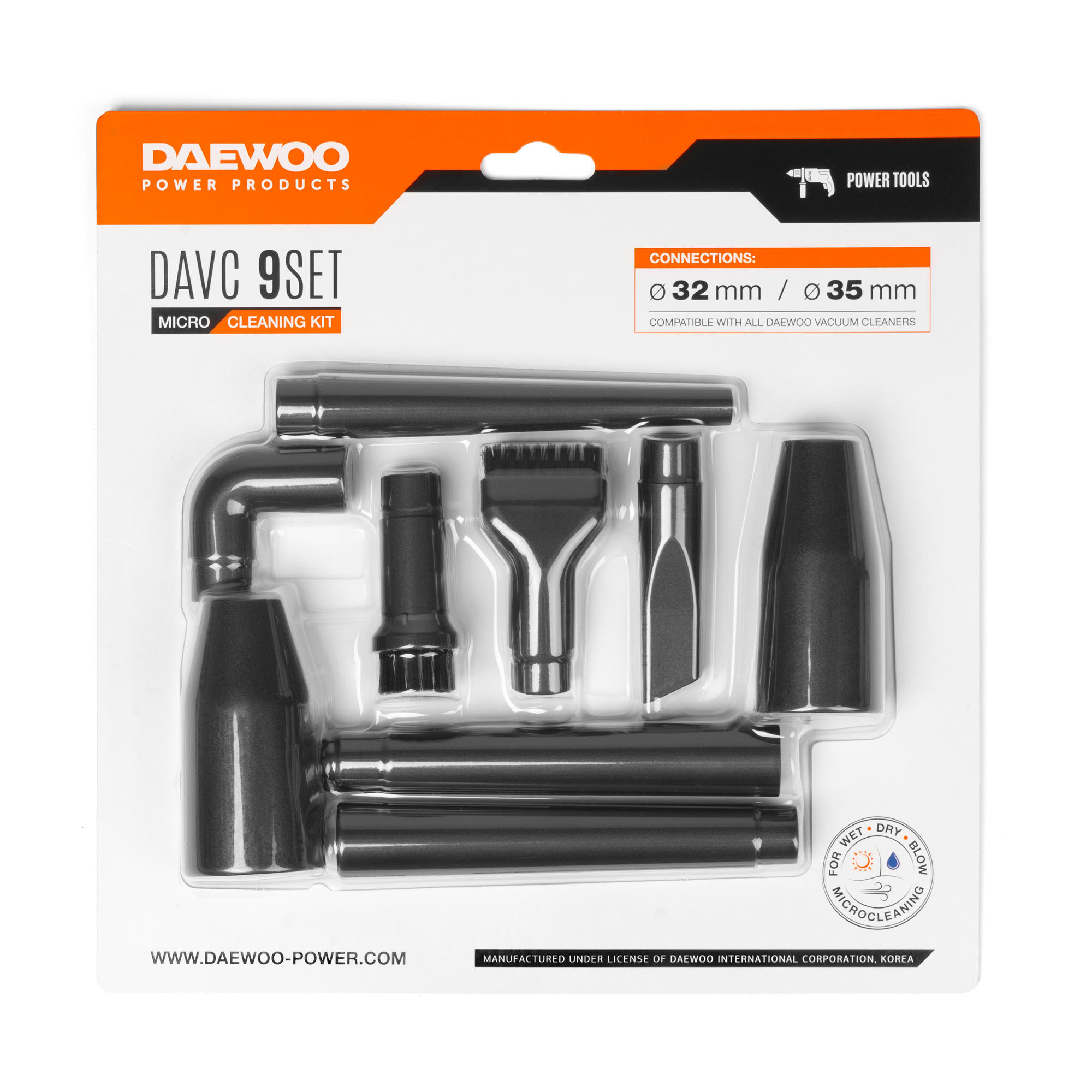 Изображение товара Набор чистящих микронасадок для пылесоса DAEWOO DAVC 9 SET