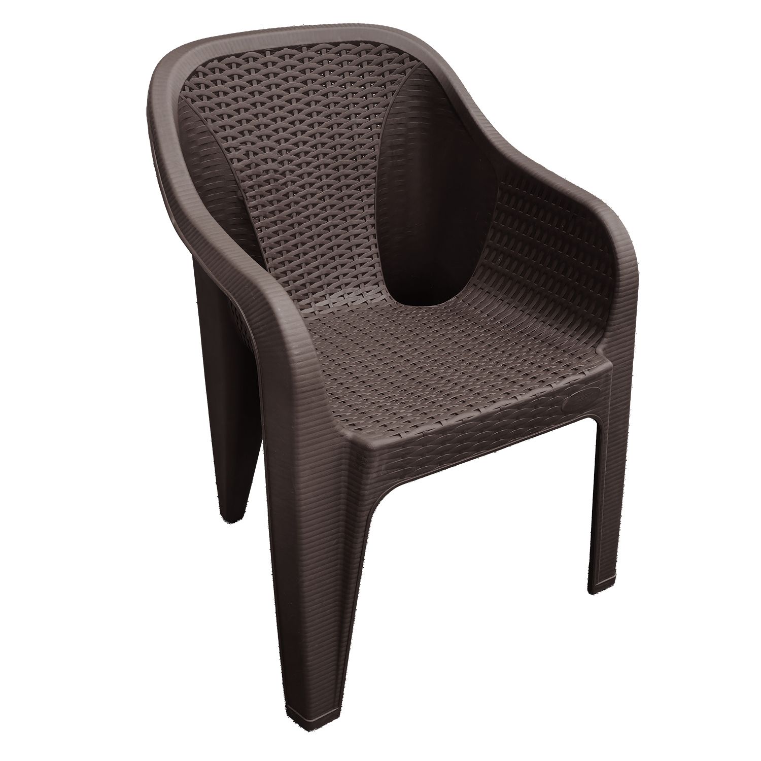 Изображение товара Садовое кресло полипропиленовое темно-серое 56х60х76 см