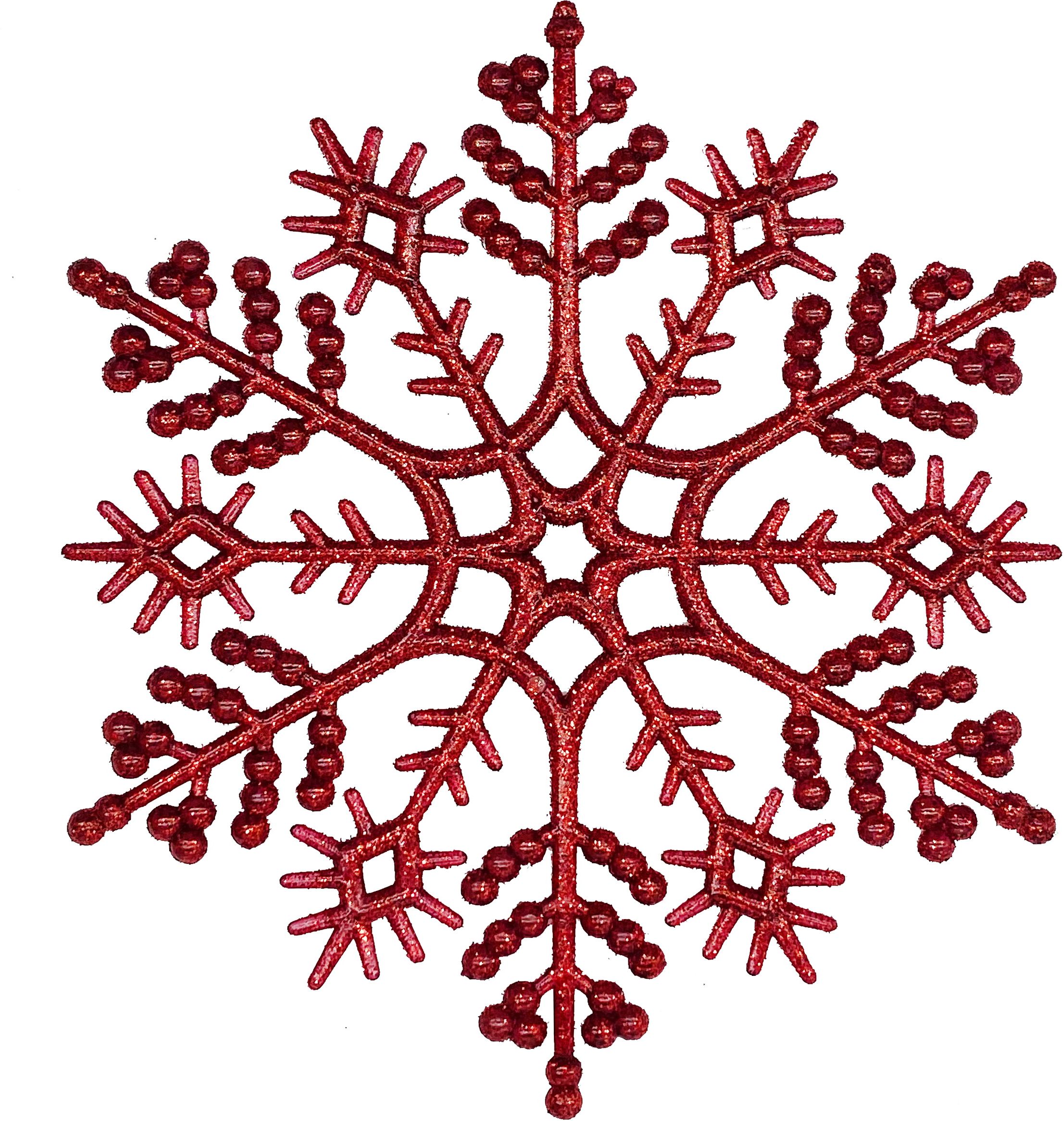 Изображение товара Снежинка классика mab000-11 красный для украшения интерьера