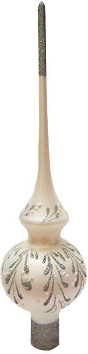 Изображение товара ВЕРХУШКА ЗАСНЕЖЕНН ВЕТВЬ №1 стекло, новогоднее украшение, ручная роспись