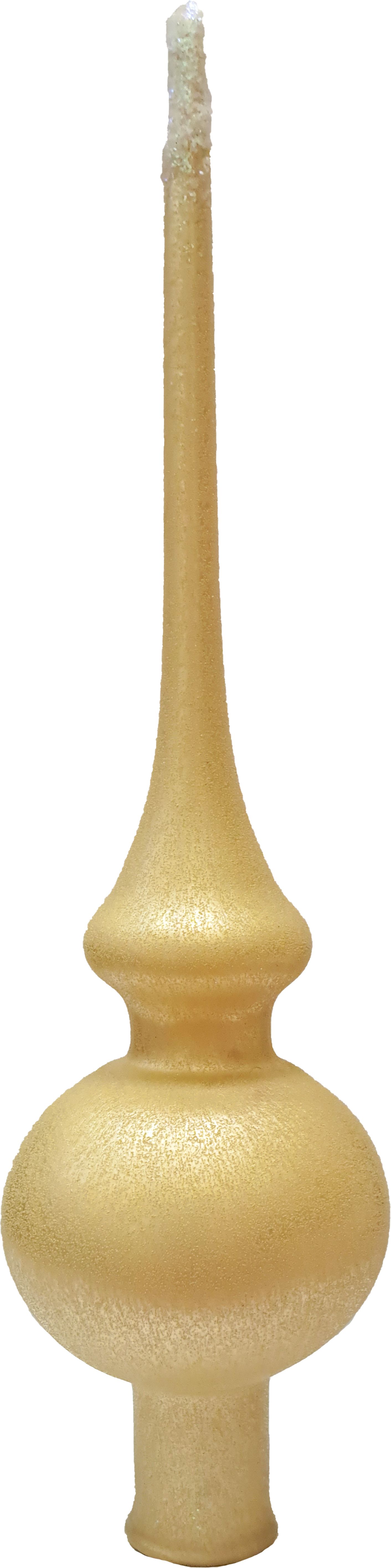 Изображение товара Верхушка стеклянная пудровая стекло 8 для елочных украшений