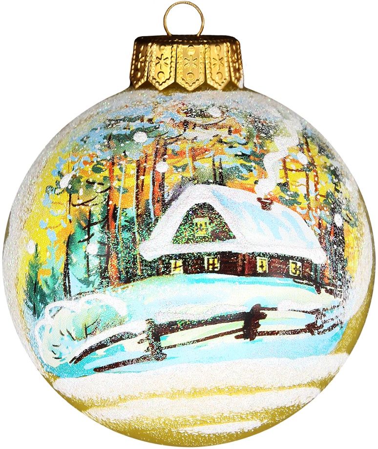 Изображение товара Шар Волшебная Зима стеклянное елочное украшение