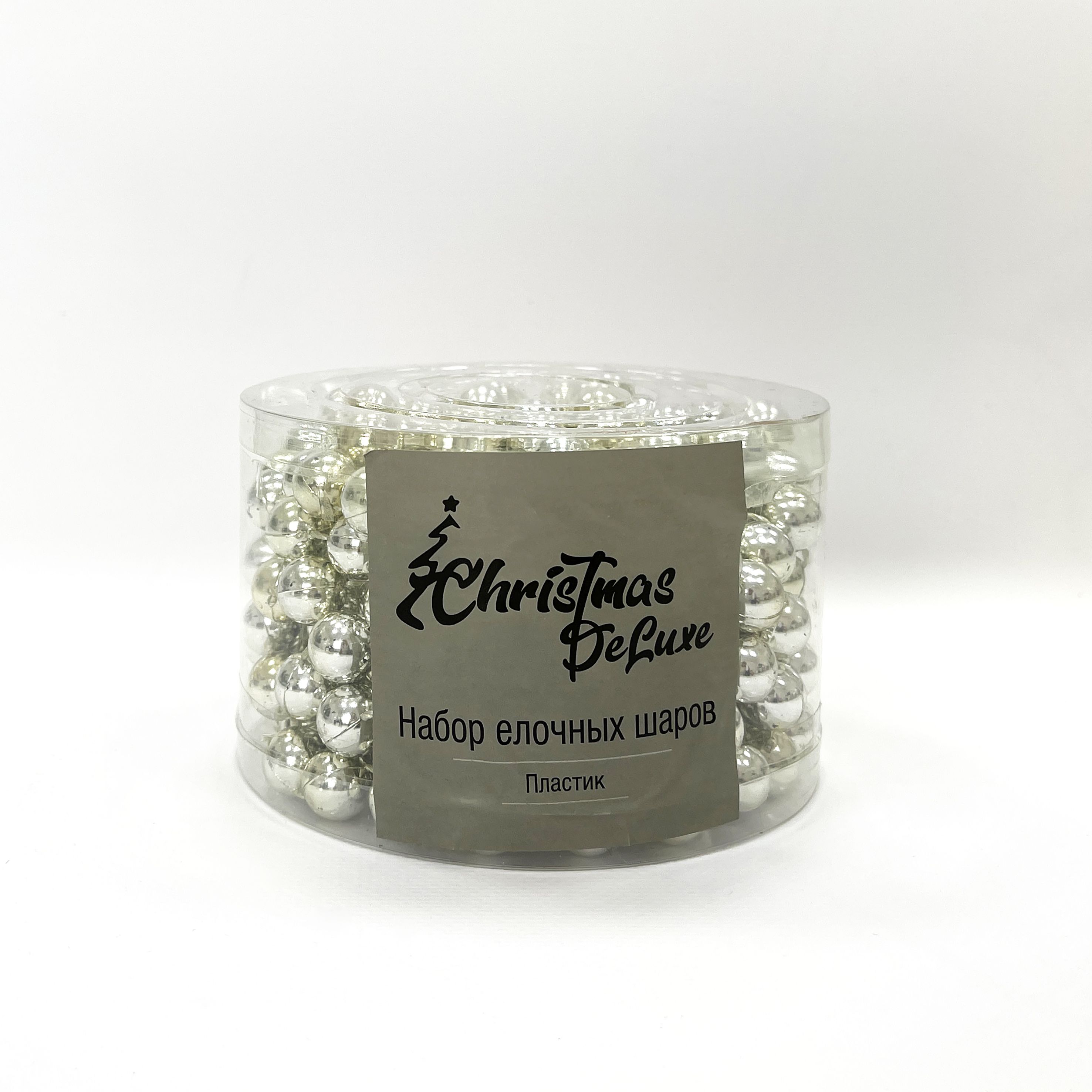 Изображение товара БУСЫ НА ЕЛКУ Ø 1,4 СМ СЕРЕБРО 500 СМ ПЛАСТИК