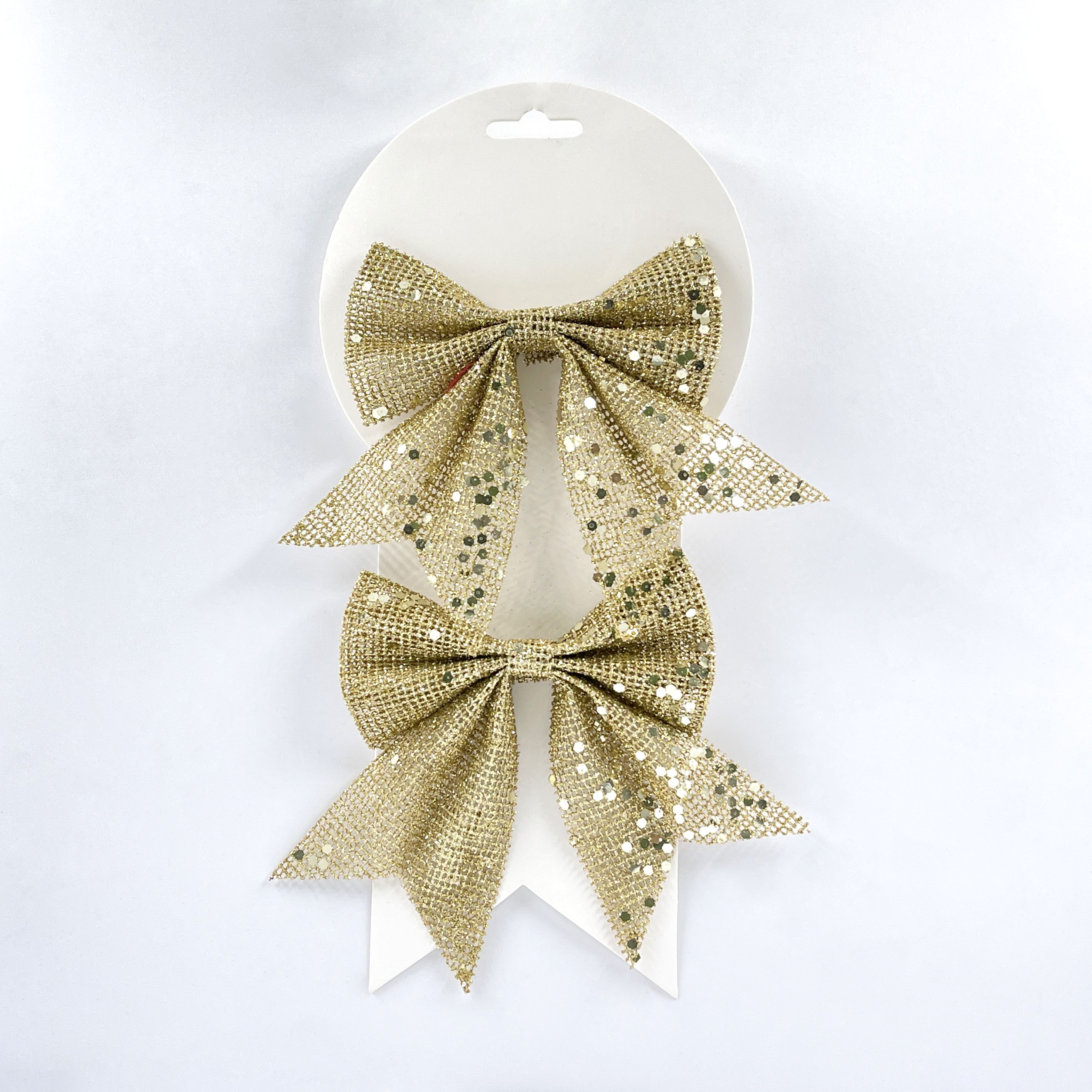 Изображение товара Набор бантов из полиэстера с пайетками 12x13 см для украшения интерьера