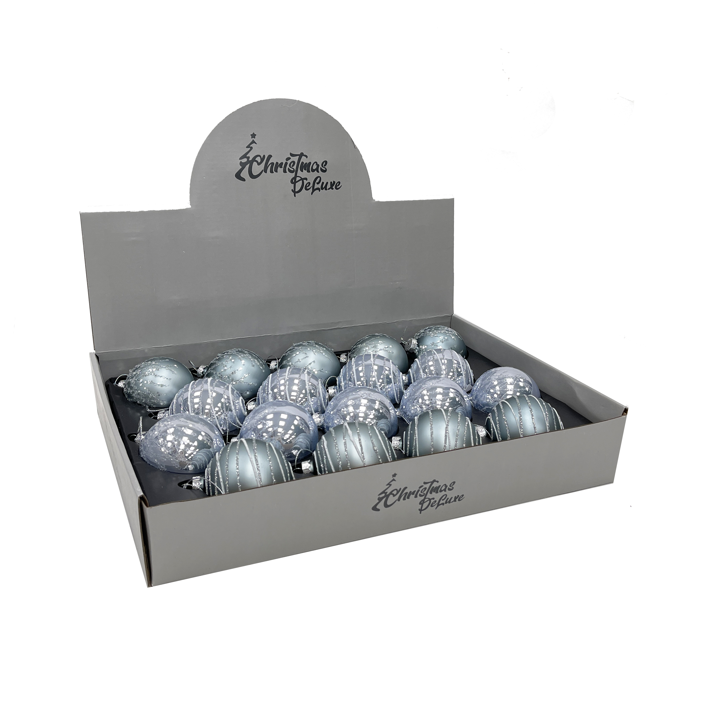 Изображение товара Шар стеклянный голубой 7 см