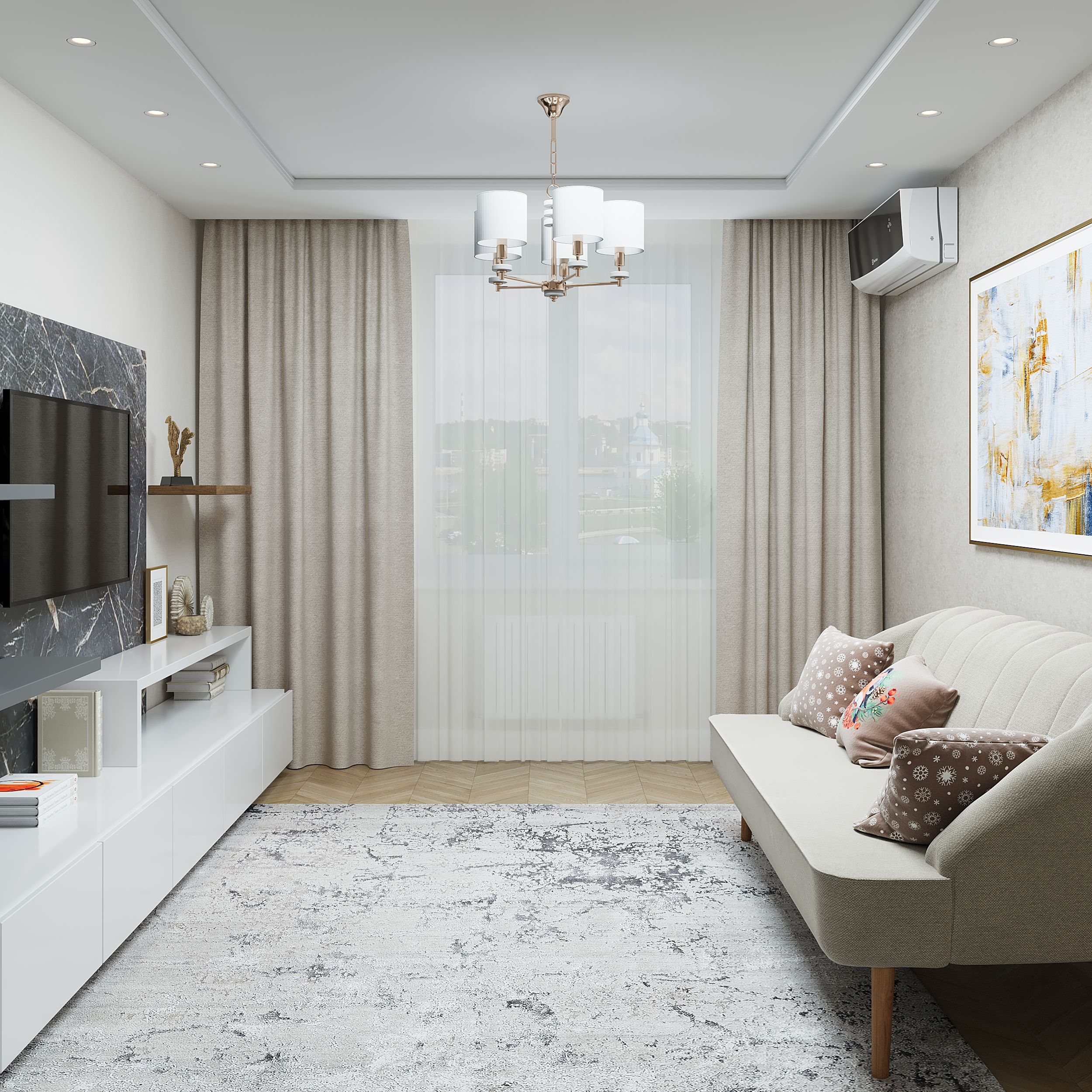 Изображение товара Штора портьерная Legrand Левис 180x260 см, лен