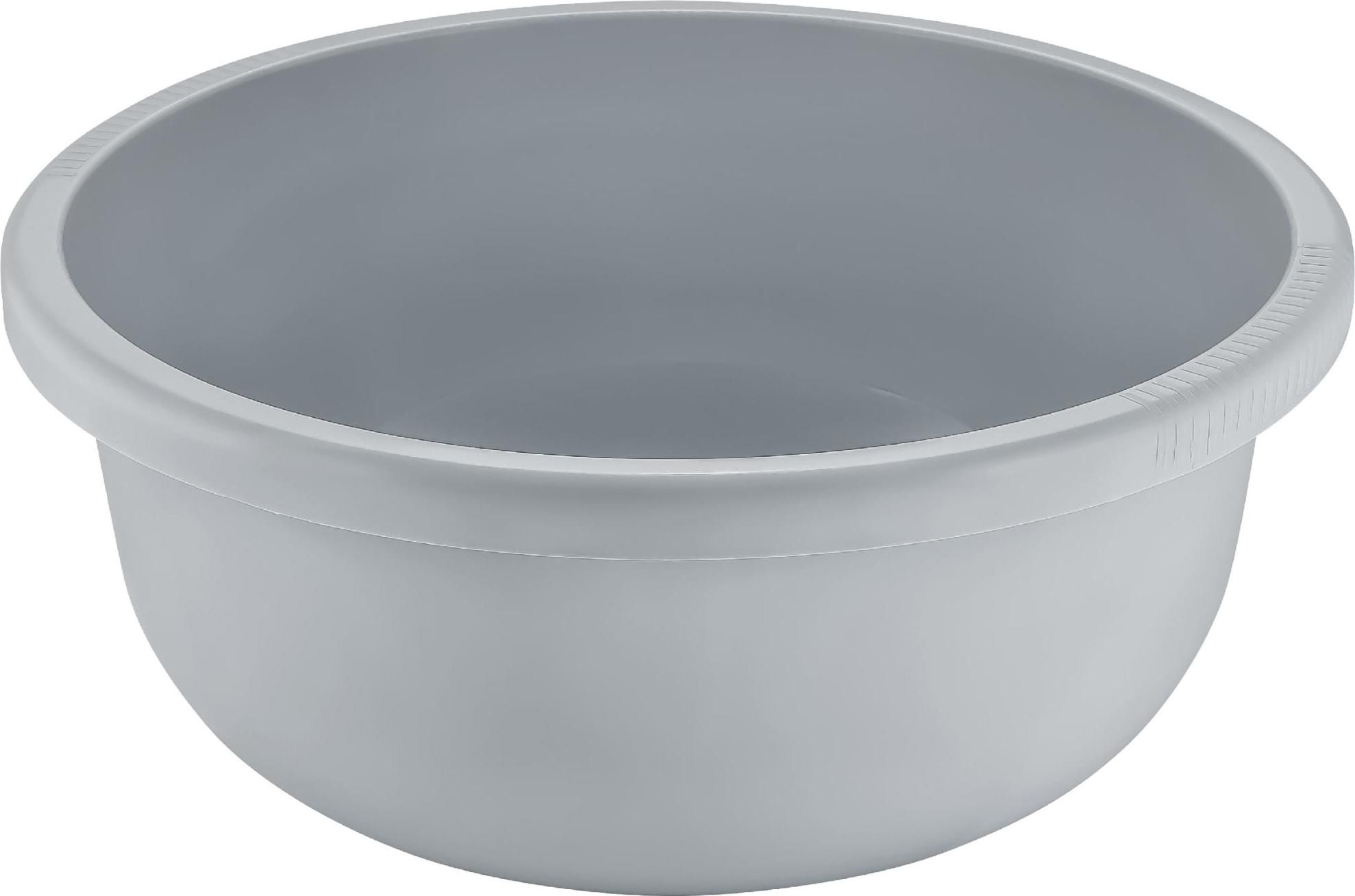 Изображение товара Таз Plast Team круглый 6,5л серый шторм для уборки и стирки