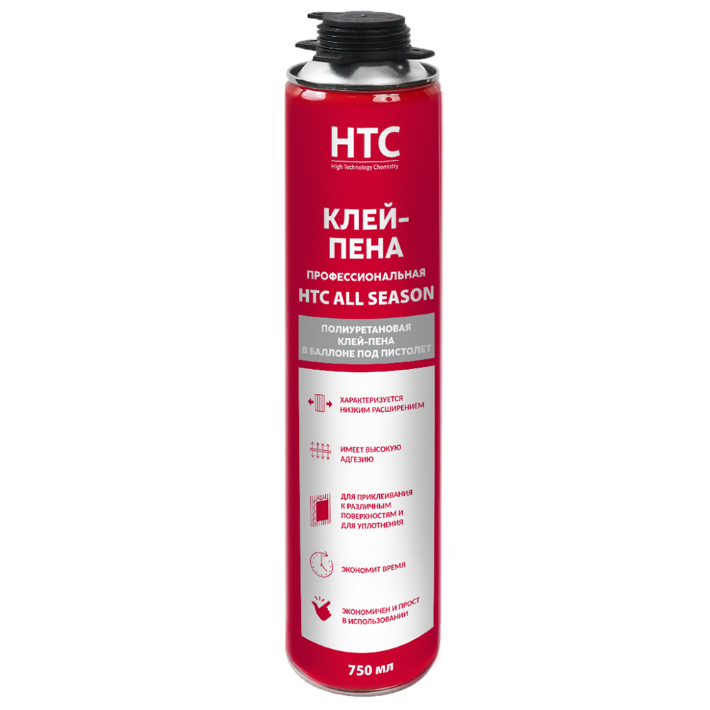 Изображение товара Клей полиуретановый HTC All Season 750 мл — универсальное решение для монтажа