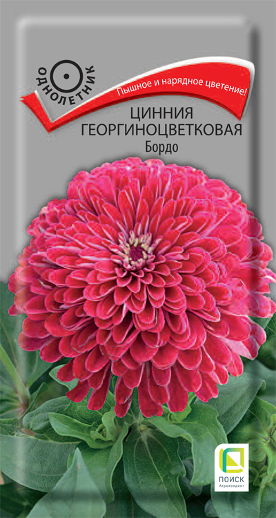 Изображение товара Семена Цинния георгиноцветковая Бордо 0,4 гр