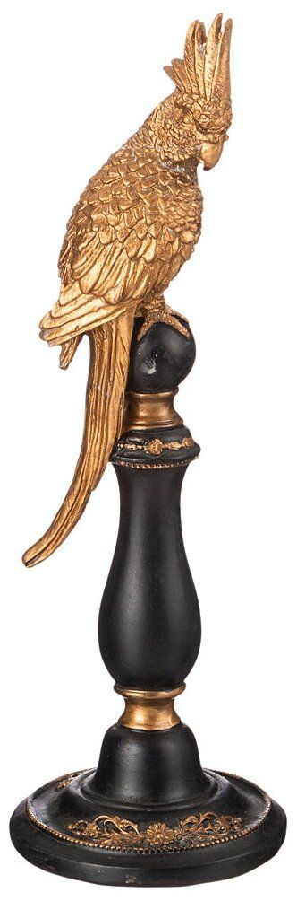 Изображение товара Фигурка Попугай Lefard 11,5x11,5x33 см черно-золотой декоративная для интерьера