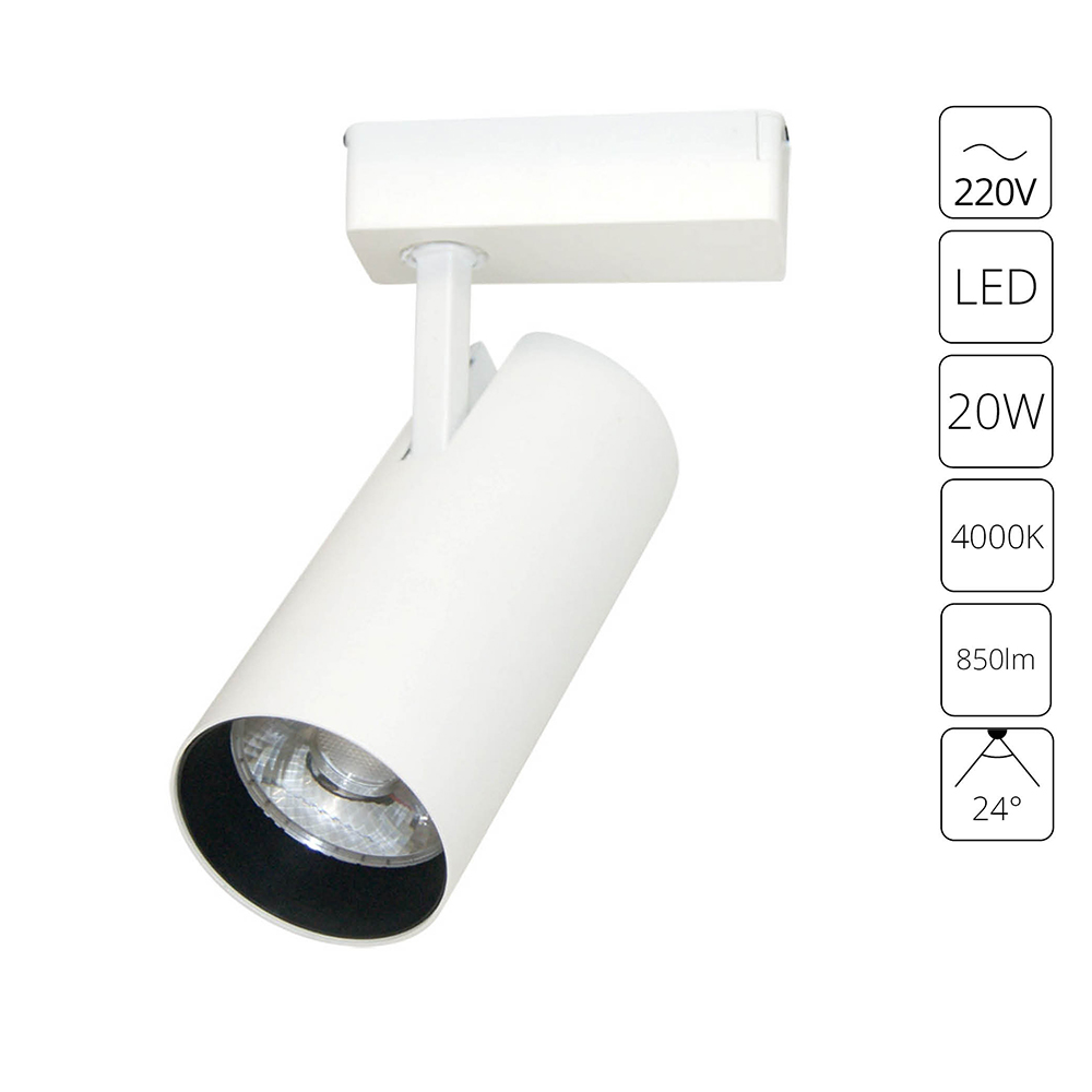 Изображение товара Трековый светильник Vinsant Arte Lamp IP20 A2665PL-1WH белый стиль современный