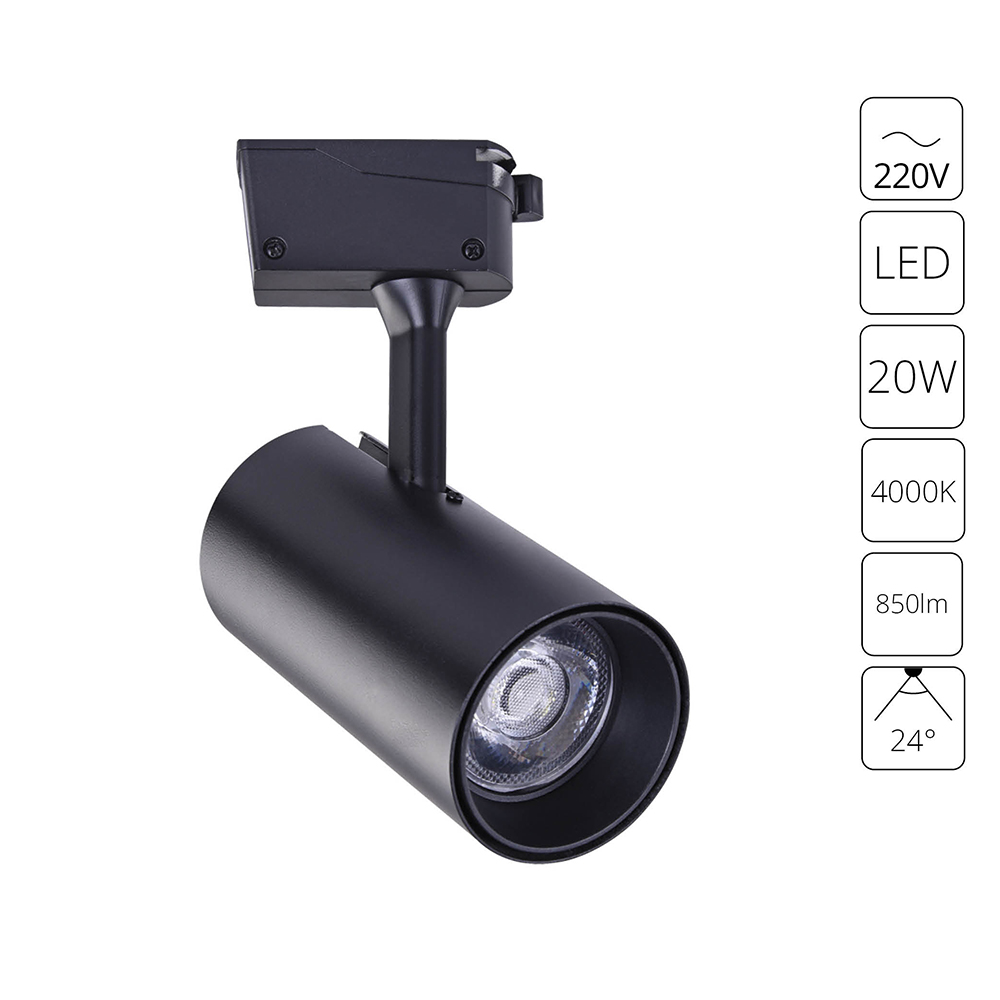 Изображение товара Трековый светильник Vinsant Arte Lamp IP20 A2665PL-1BK черный