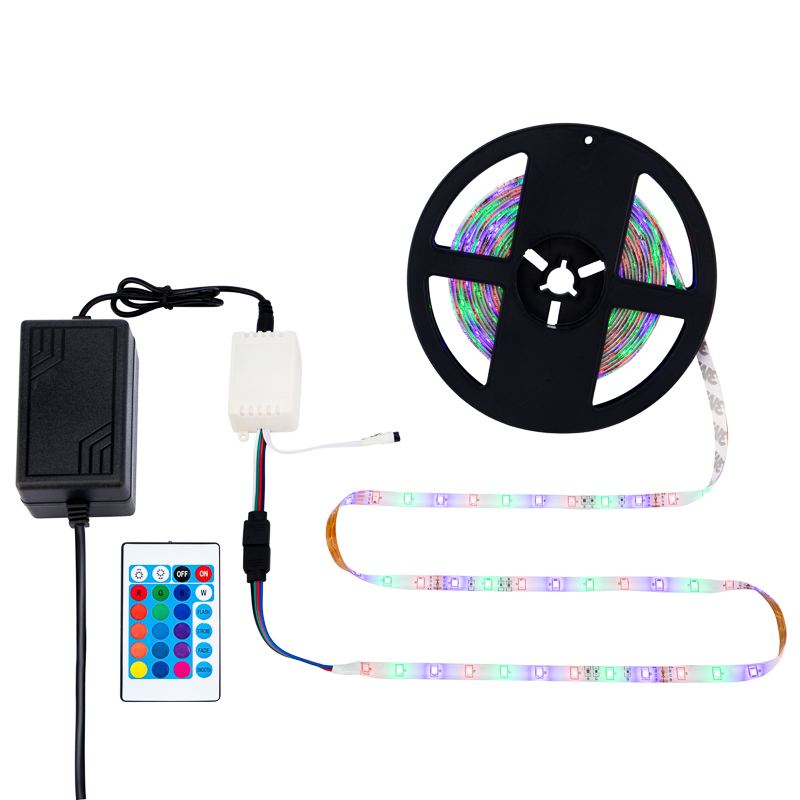 Изображение товара LED ЛЕНТА КОМП 4,8ВТ 12В LAMPER RGB IP65 5М 8/5ММ LED ЛЕНТА 12В 4,8ВТ